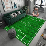 3D futbolo aik&scaron;tės kilimas vaikų kambariui Mink&scaron;tas grindų kilimėlis, mikropluo&scaron;tas, didelis kilimas vaikams, plaunamas kūdikių kambario žaidimų kilimėlis berniukams 160cm x 230cm