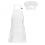 Vaikų virtuvės gaminimo ir kepimo drabužiai, prijuostės ir virėjo kepurės rinkinys su ki&scaron;eniniu vaiki&scaron;ku virėjo kostiumu S