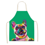 Animacinių filmų &scaron;unų ra&scaron;to virtuvės prijuostės maisto gaminimui Be rankovių Medvilninės lininės prijuostės Seilinukai suaugusiems Namų valymo priedai 47x38cm