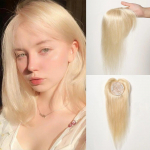 HAIRCUBE Blonde Remy žmogaus plaukų kirpimo priemonės, skirtos slenkantiems plaukams.
