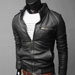 Striukė Fit Coat Streetwear Cool vyrų madinga odinė vyri&scaron;ka žieminė striukė Apykaklė rudens vir&scaron;utiniai drabužiai ploni XXXL juoda