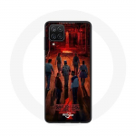 Coque pour Samsung Galaxy A12 Stranger Things Affiche Equipages Fan Art Saison 4