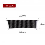 for Lexus IS250 2013- Car Center Console Decoration Cover Sticker Carbon Fiber Decal Trim Auto Interior Accessories LHD