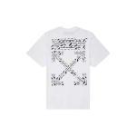OFF-WHITE Oversized kirpimo oro uosto juostelės mar&scaron;kinėliai Balta Vyri&scaron;ki Streetwear OMAA038S201850030188 L