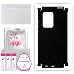 apgo Protective Skin Sticker for the back+sides compatible with Samsung Galaxy S20 Ultra, Full Wrap Film, Foil, Vinyl - Pattern Matte Black
