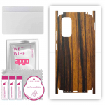 apgo Protective Skin Sticker for the back+sides compatible with Xiaomi Redmi Note 11, Full Wrap Film, Foil, Vinyl - Pattern Tigerwood
