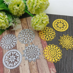 4 vnt. nėrinių apskritimo metalo pjaustymo &scaron;tampai, skirti &bdquo;Scrapbooking&ldquo; nuotraukų albumui &bdquo;pasidaryk pats&ldquo; amatų &scaron;tampai kalėdiniams popieriniams kortelių pjaustymo &scaron;tampai dies
