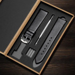 12 14 15 16 17 18 19 20 21 22 mm Natūralios odos laikrodžio apyrankė Juoda Ruda Itin ploni mink&scaron;ti, paprasti priedai vyrams ir moterims 17mm