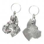 Great Dane I - Silver-plated dog pendant, handbag decoration, backpack pendant by Art-Dog brand sidabras