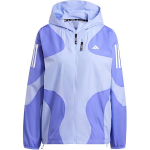Adidas Bėgimo Own The Run Base Wind.Rdy Patogus Sportinis Minimalistinis Striukė su Gobtuvu Moteri&scaron;ka Striukė Mėlyna IW0034 XL