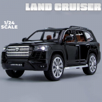 1/24 Toyota LAND CRUISER LC300 Lydinio Liejiniai Žaisliniai Transporto Priemonės Metalinis Žaislinis Automobilio Modelis Garsas ir &Scaron;viesa Atitraukiamas Kolekcija Vaikų Žaislas juoda