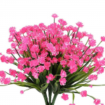 8 ry&scaron;uliai Babysbreath lauko dirbtinės netikros gėlės UV atsparūs krūmai augalai, dirbtinis plastikas vidaus lauko sodo verandos langų dėžutės namų dekoravimui One Size kar&scaron;ta rožinė spalva
