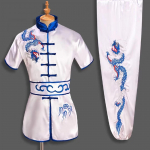 Kini&scaron;ki vyri&scaron;ki moteri&scaron;ki siuvinėti drakonai Kung Fu Tai Chi sportiniai &scaron;varkai ir kelnių komplektai 180cm