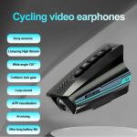 Motociklo &scaron;almas &bdquo;Bluetooth&ldquo; domofono ausinės, atsparios vandeniui &bdquo;Voice Contro&ldquo; belaidė, praktinė kalbanti ausinė su 1080p HD kamera