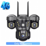 LS VISION 12MP Trijų objektyvų 4G Sim IP kamera lauko, žmonių aptikimas, WiFi stebėjimo kameros, 6K apsaugos, vaizdo monitorius V380 Pro 4G Camera