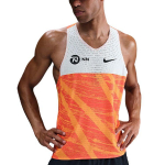 Nike Aeroswift Dri-Fit Adv Nn Logotipas Greitai Džiūstanti Kvėpuojanti Patogi Bėgimo Liemenė Vyri&scaron;ki Vir&scaron;utiniai Drabužiai Komandinė Oranžinė Balta Juoda HF6617-891 2XL