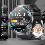 2025 Naujas EKG I&scaron;manusis Laikrodis Vyrams 1,73 AMOLED Ekranas Emocijų Aptikimas Nuovargio Stebėjimo Laikrodžiai NFC Prieigos Kontrolė I&scaron;manusis Laikrodis red silicone