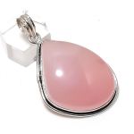 Natural Rose Quartz Gemstone 925 Sterling Silver Jewelry Pendant 2.17 f2b84