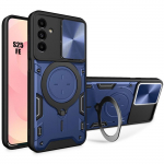Coque de T&eacute;l&eacute;phone - BOOLING - Samsung Galaxy S25 FE - Antichoc - Protection Cam&eacute;ra Coulissante - Bleu Marine