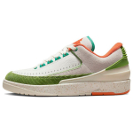 Titan x Air Jordan 2 Retro Low Moteri&scaron;ki Sportbačiai Kreminė Burinė Saugiai Oranžinė DV6206-183 42.5 gray