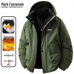 Mark Fairwhale Men's Casual Hooded Thick Padded Jacket L