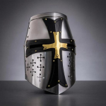 Rankų darbo Viduramžių XIV amžiaus Didysis &scaron;almas Puikiai tinka Renesanso mugei, Cosplay, LARP, Helovino kostiumui Autenti&scaron;ka plieninio &scaron;arvo kopija