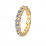 S925 Sterlingas Sidabras Moissanito Pav&eacute; Pilnas Deimantų Amžinybės Žiedas, Platinuotas Moteri&scaron;kas Žiedas Hong Kong Size 13 (US Size 6)