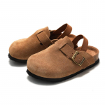 Madingos Kidmi Naujos Vaikų Suede Klumpės &Scaron;lepetės Mažylių Klumpės Berniukų Mergaičių Basutės Kam&scaron;tinės Reguliuojama Sagtis Mules Mielos Namų Vaikų &Scaron;lepetės 15cm
