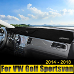 Automobilio prietaisų skydelio dangtis Venkite &scaron;viesaus atspalvio nuo saulės, anti-UV kilimų neslidų kilimėlių, skirtų Volkswagen VW Golf Sportsvan 2014 2015 2016 2017 m. A Red Side RHD