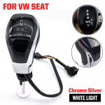 For VW golf 7 passat B8 tiguan MK2 CC Scirocco Octavia Kodiaq superb jetta MK5 MK6 seat ibiza leon LED DSG Electronic Shift Hand Chrome Silver-White
