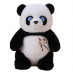 Panda AI pliu&scaron;inis robotas, i&scaron;manus interaktyvus žaislas su LED akimis, valdomas balsu, USB įkrovimo draugas, vaikų dovana/i&scaron;manusis namas juoda