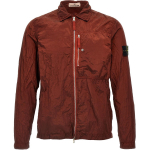Stone Island SS25 Nailono Metalas Vienspalvis Logotipo Lopas Užtrauktukas Ilgomis Rankovėmis Striukė Vyri&scaron;ka Striukė Raudonai Ruda K1S151200005S0019-V007A L
