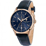 Maserati Sorpasso Mėlynas Mėlynos Odos Vyri&scaron;kas Kvarcinis Chronografas su Data R8871624009 mėlyna