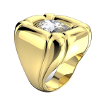 Swarovski Dulcis Logotipo Dizaino Kristalinis Žiedas Unisex žiedai Auksinis 181050025624371 F,Gold