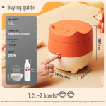 Midea 1.2L Mini ryžių viryklė CN ki&scaron;tukas (adapteris įtrauktas)
