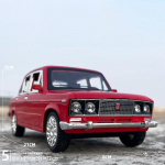 1:18 LADA 2106 Metalinis liejimo būdu pagamintas žaislinis automobilio modelis su garsu ir &scaron;viesa Vaikams skirtas žaislas Kolekcionuojamas daiktas Gimtadienio dovana raudona