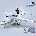 Naujas An-225 Mriya lydinio lėktuvo modelis Didelis oro transporto lėktuvo modelis Metalo skraidantis modelis su garsu ir &scaron;viesa Vaikų dovana