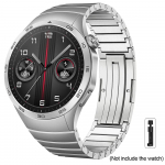 Prabangus nerūdijančio plieno apyrankės dirželis Huawei Watch GT4 46mm 22mm be tarpų dirželis Correa greito atsegimo greito tvirtinimo vyri&scaron;ko stiliaus apyrankė for gt4 46mm sidabras