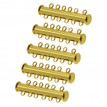 5 Sets Multi Strand Slide Magnetic Clasps DIY Jewelry 8 strand 46x10x6mm 6 strand 35x10x6mm auksas