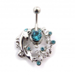 Les Tr&eacute;sors De Lily [E5116] - Body Piercing 'Dauphin Elfique' bleu/turquoise/ turquoise/bleu/vert/Turquoise mėlyna