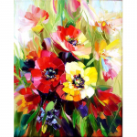 3D &bdquo;pasidaryk pats&ldquo; deimantiniai siuvinėjimai Gėlės Kalnų kri&scaron;tolų paveikslėlis Deimantinis paveikslas Siuvinėjimas kryželiu 20X30CM