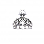 20vnt Auskarų jungtis Jewelri pakabukas Antikvarinis sidabro spalvos 14X13mm