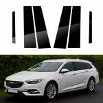 6 vnt. blizgūs juodi automobilio lango stulpų stulpelių apdailos dangteliai, tinkantys &bdquo;Buick Regal&ldquo; 5 durų universalui, 2018&ndash;2020 m. automobilių lipdukai