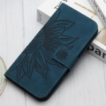 Piniginės telefono atverčiamas dėklas, skirtas Funda Samsung Galaxy F14 M14 A24 A34 A54 A04e F04 M04 A14 A04 A04s dėklai saulėgrąžų odinis galinis dangtelis Samsung F04 4G raudona