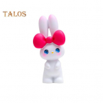 Triu&scaron;io skulptūros ornamentas Kawaii gyvūnų scenos maketas Dervos mados žavingas zuikis su lanku ant galvos Triu&scaron;io skulptūros ornamentas