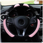 Automobilio vairo dangtelis Mieli vairo elastiniai dangteliai vyrams Moterims Little Monster Styling Decor Winter Pliu&scaron;inis &Scaron;iltas raudona