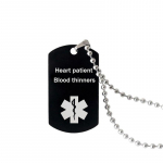 Medicinos įspėjimo pakabukas karoliai, sergantys cukriniu diabetu, sergantys astma, &scaron;irdies liga, nerūdijančio plieno karoliai, moteri&scaron;ki, vyri&scaron;ki, madingi medicinos įspėjimo priedai