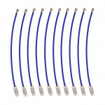 10 vnt 10/15/20 cm nerūdijančio plieno raktų pakabuko žymeklis, lynas, laidas, kilpa, varžtas, užraktas, prietaiso žiedai, raktų pakabukas, apskritimas, stovyklavimo virvių jungiamosios detalės Blue-1.5x100mm