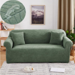 Vandeniui atsparus tvirtas elastingas sofos užvalkalas, tamprus žakardo elastanas, sofos užvalkalas svetainei 1/2/3/4 sėdimų vietų 1 seat 90-135cm žalsvai mėlyna