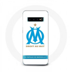 Coque pour Samsung Galaxy s10 edge Olympique de Marseille Logo Fond Blanc